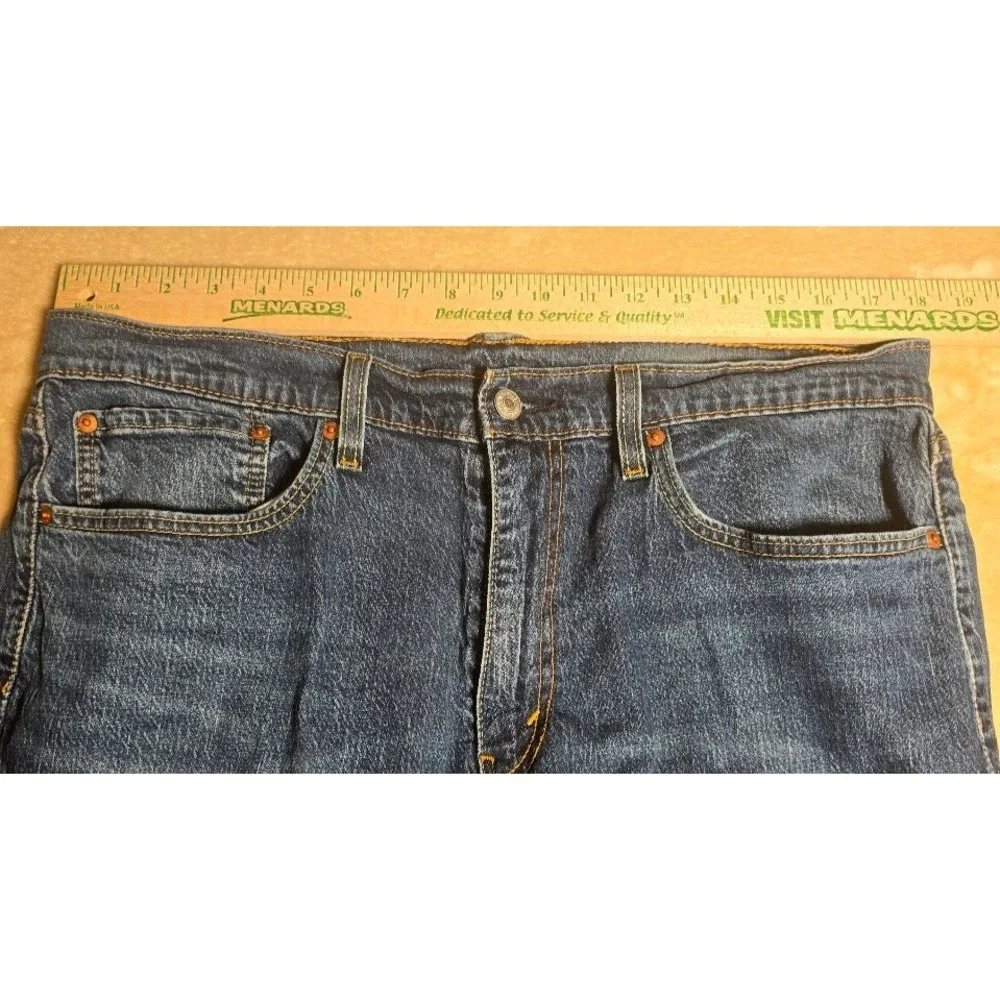 Levis 559 Relaxed Straight Jeans Mens 36x32 Dark Wash Blue Denim cowboy faded904